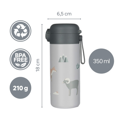 Termoska na tekutiny s brčkem a silikonovým držákem 350 ml Zopa
