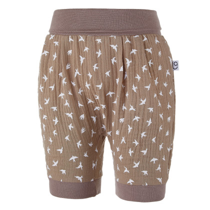 Šortky tenké harémky hnědá vlaštovky Little Angel 