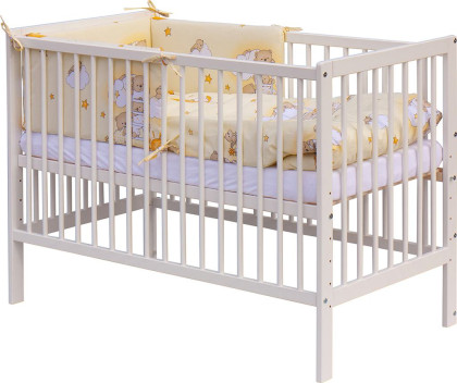 Dětská postýlka s kompletní výbavou 120 x 60 cm, mráček béžová Scarlett