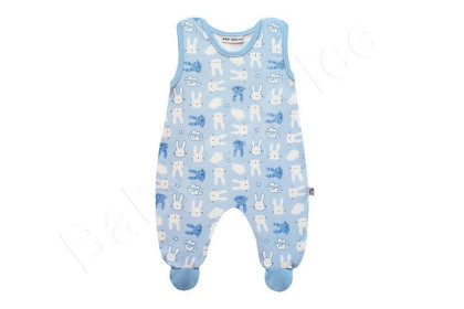 Bavlněné dupačky Zajíci Modré Baby Service