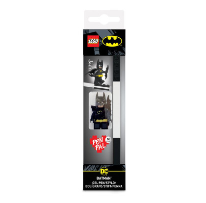 Gelové pero s minifigurkou, černé - LEGO DC Super Heroes Batman