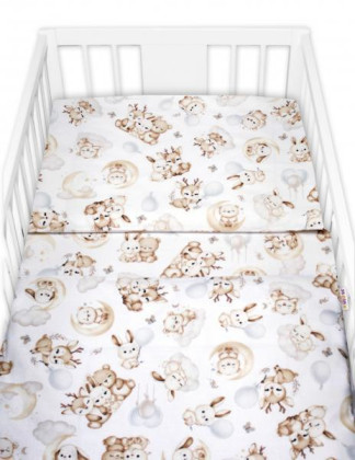 Mantinel s povlečením do postýlky 3dílná sada Sny zvířátek Baby Nellys
