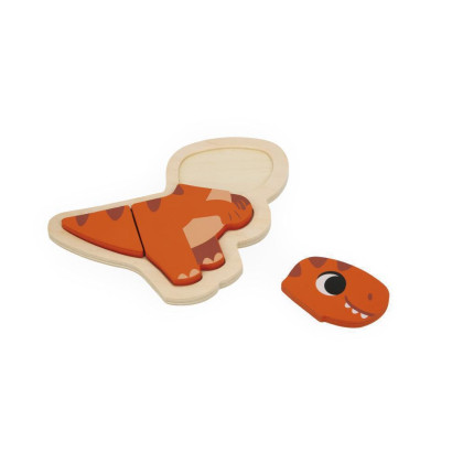 Dřevěné vkládací puzzle Dinosauři 4v1 Dino Janod