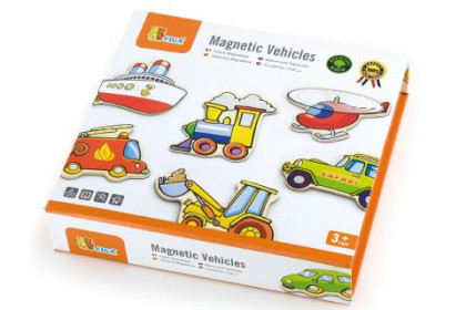 Dřevěné magnety 20 ks - dopravní prostředky Viga