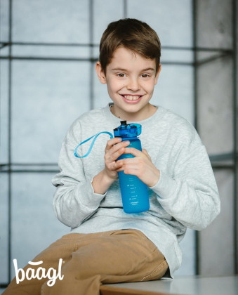 Tritanová láhev na pití Logo - modrá 500 ml Baagl