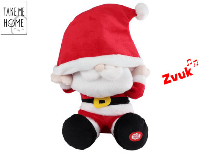 Take Me Home Santa plyšový 29-36 cm nasazující si čepici na baterie se zvukem 12 m+