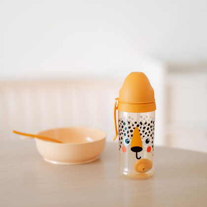 Lahev nevylévací sportovní se slámkou a závažím BabiesBoo 350 ml Canpol babies