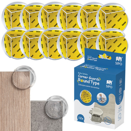 Ochrana rohů a hran O-profil, sada 12 ks transparentní Sipo