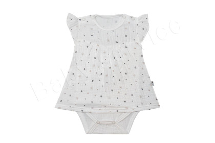 Kojenecké body/šaty krátký rukáv mušelín Hvězdičky Baby Service