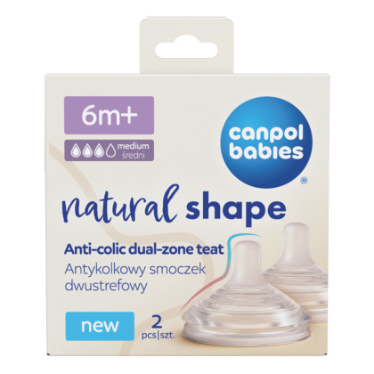 Savička k lahvi Natural Shape 6 m+ 2 ks Canpol babies