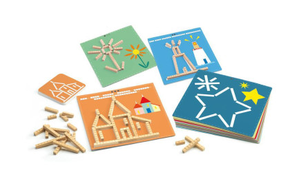 Djeco Eduludo - stavíme z dřívek