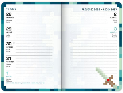 Studentský diář Gamer (září 2026 – prosinec 2027) Notique