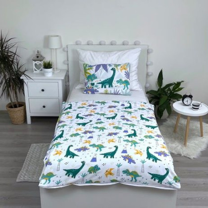 Povlečení do postýlky Dino "Cute and wild" 100 x 135, 40 x 60 cm Jerry Fabrics
