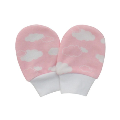 Rukavice bavlna potisk obláček růžová Esito