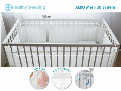 Bavlněný mantinel do postýlky Bump Air Design 360 cm Babymatex