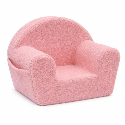 Dětské křeslo s boční kapsou Teddy pink New Baby