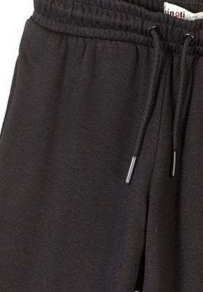 Dětské tepláky s elastickým pasem a stahovací šňůrkou Černé Minoti
