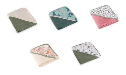 Osuška bambusová s kapucí Loulou 100 x 100 cm Petite&Mars