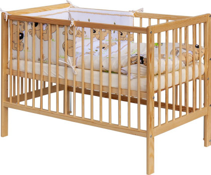 Dětská postýlka s kompletní výbavou 120 x 60 cm - Japy - béžová Scarlett