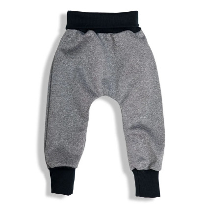 Dětské softshellové kalhoty Černý melír - černé Esito