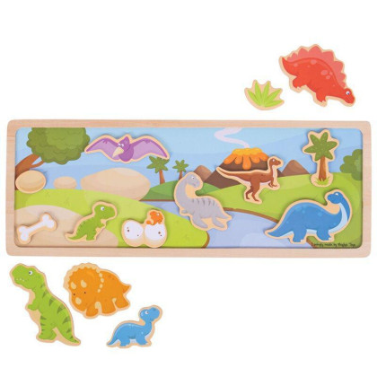 Magnetické puzzle dinosauři Bigjigs Toys