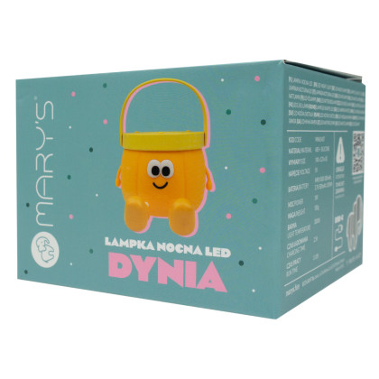 LED noční lampička a stojánek na pastelky 2v1 - dýně Mary's