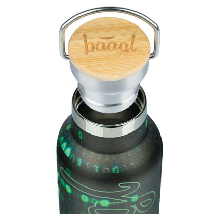 Termoláhev s bambusovým víčkem 500 ml Baagl