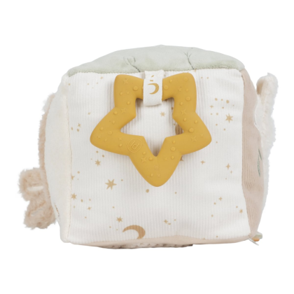 Kostka textilní s aktivitami Newborn Naturals Little Dutch