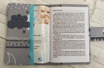 Obal na zdravotní průkaz pro dítě Duha modrá