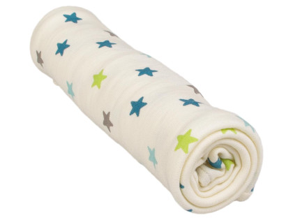 Merino zavinovací deka hvězdičky