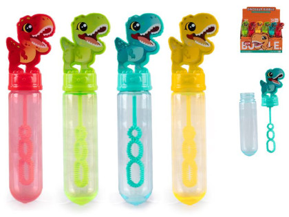 Bublifuk 14 cm s dinosaurem 4 barvy 