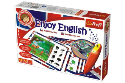 Malý objevitel Enjoy English + kouzelné pero naučná společenská hra