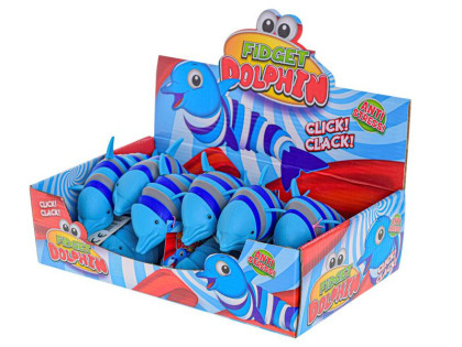 Fidget delfín klik klak 17 cm