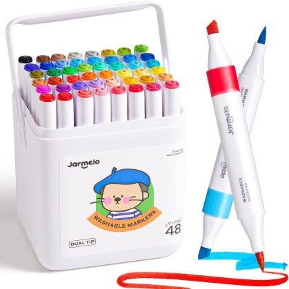 Oboustranné fixy se dvěma hroty v boxu 48 ks Jarmelo