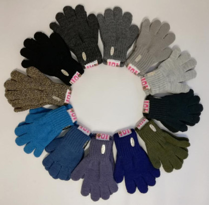 Zimní prstové rukavičky pletené Vel. S (1-3 roky)