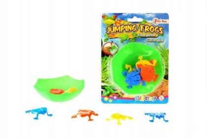 Mini skákající žáby plast na kartě