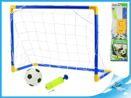Fotbalová branka s míčkem a pumpičkou
