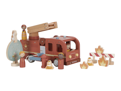 Hasičský náklaďák dřevěný Little Dutch