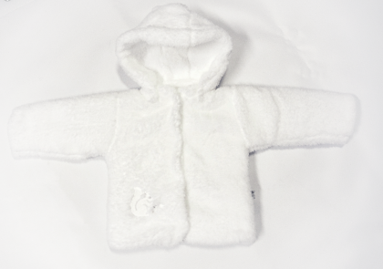 Zimní kabátek wellsoft zateplený s odepínací kapucí bílý Baby Service vel. 62 - 80