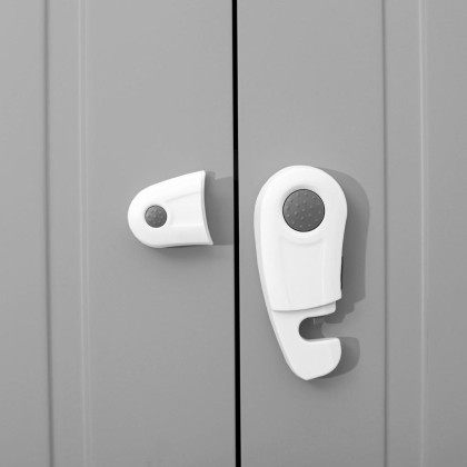 Zámek skříněk 2 ks white/grey