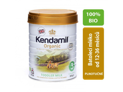 Kendamil Organické/BIO kojenecké mléko 3 pokračovací 800 g