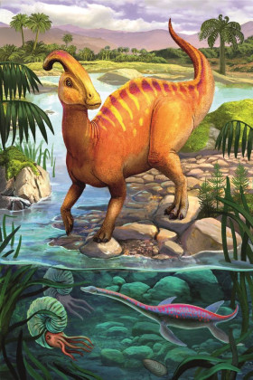 Minipuzzle dinosauři 4 druhy, 54 dílků