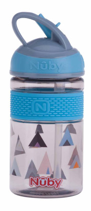 NUBY Láhev sportovní 2v1 s tvrdým sklápěcím brčkem, 360 ml