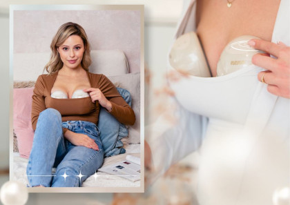 Odsávačka mateřského mléka duo elektrická handsfree Perla Twin neno
