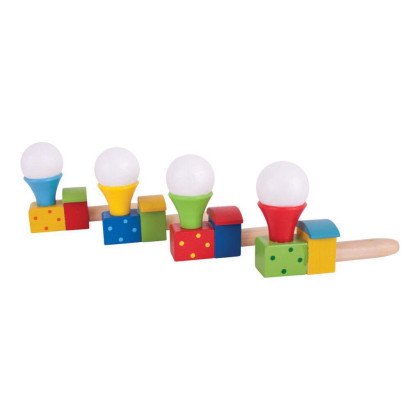 Foukání lokomotiva s balónkem 1ks Bigjigs Toys