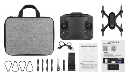 Dron skládací do ovladače s WIFI kamerou 720p RC na dálkové ovládání 