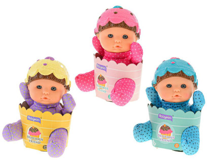 Miminko měkké tělo 15 cm v papírovém košíčku
