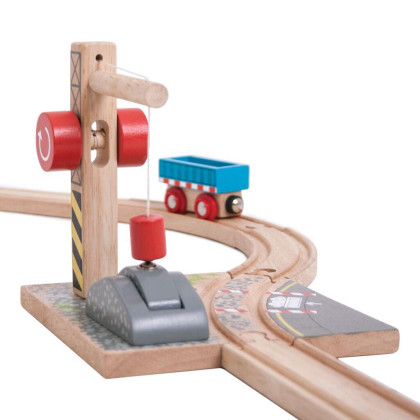 Jeřáb se štěrkem Bigjigs Rail