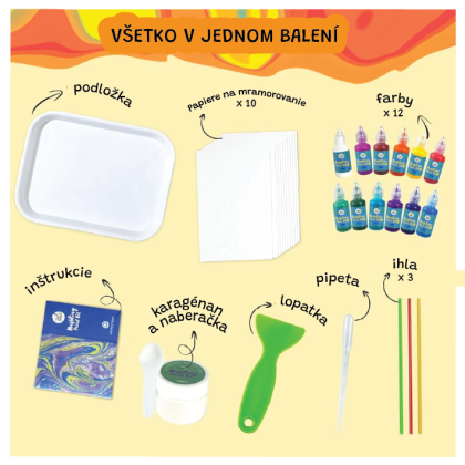 Sada na mramorování 6 barev Jarmelo