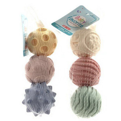 Míček s texturou set 3 ks 6 cm
